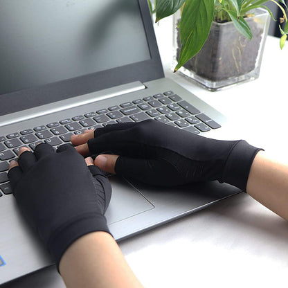 Fingerlose Kompressionshandschuhe mit Kupferfasern