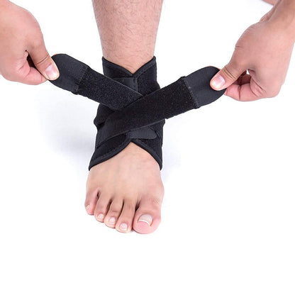 Knöchelbandage mit Kreuzgurten und offener Ferse
