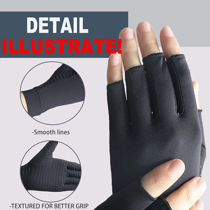 Fingerlose Kompressionshandschuhe mit Kupferfasern